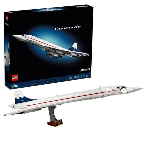 LEGO Icons Concorde, kit di costruzione di modelli di aerei per adulti, set di veicoli aerei con dettagli autentici e 3 modalità