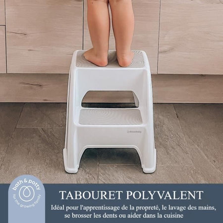 Scaletta - DREAMBABY - Bambino & Me 2 Up - Antiscivolo e strutturato - Fino a 145 kg per piccoli e adulti - Grigio