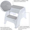 Scaletta - DREAMBABY - Bambino & Me 2 Up - Antiscivolo e strutturato - Fino a 145 kg per piccoli e adulti - Grigio