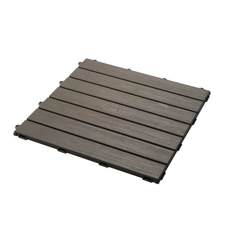 Smoby - Set 6 piastrelle - Pavimentazione Casa - 45x45cm - Effetto materico legno - Anti UV - 100% plastica riciclata e riciclabile