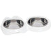 Ciotola per gatti - CATIT - PIXI - 2 x 200 ml - Doppia - Ciotole rimovibili in acciaio inox - Bianco