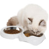 Ciotola per gatti - CATIT - PIXI - 2 x 200 ml - Doppia - Ciotole rimovibili in acciaio inox - Bianco