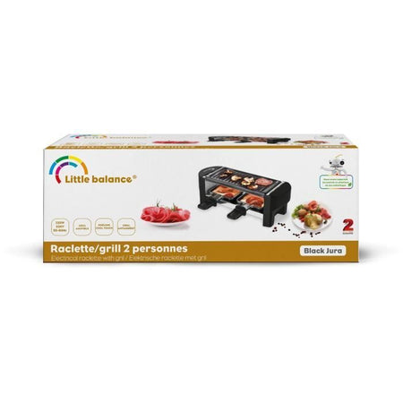 Macchina per raclette - LITTLE BALANCE - Solo noi due - 350 W - 2 persone - Bianco / Nero