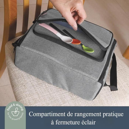 Rialzo per bambini - DREAMBABY - ON-THE-GO - Portatile con vani portaoggetti - Leggero, compatto e facile da trasportare
