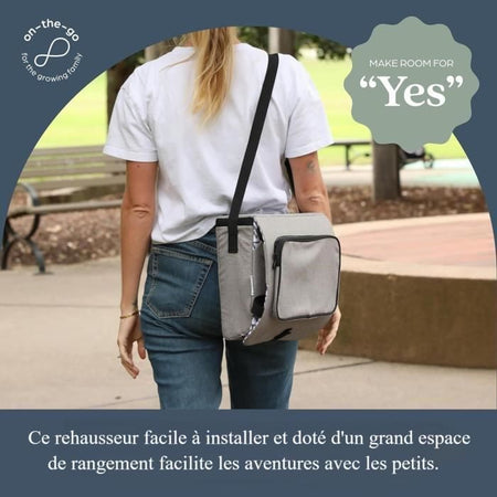 Rialzo per bambini - DREAMBABY - ON-THE-GO - Portatile con vani portaoggetti - Leggero, compatto e facile da trasportare