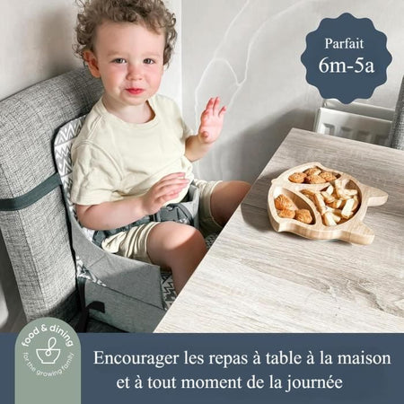 Rialzo per bambini - DREAMBABY - ON-THE-GO - Portatile con vani portaoggetti - Leggero, compatto e facile da trasportare