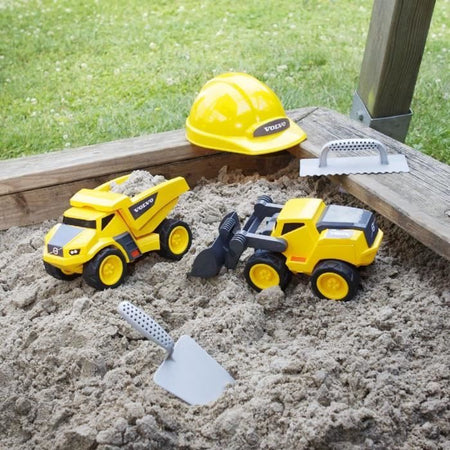 Giocattolo da cantiere - KLEIN - Set da cantiere Volvo Power con casco, 5 pezzi - Plastica di alta qualità, molto resistente.