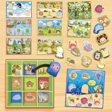 Gioco didattico - Lisciani - 92772 - Montessori - 3D - 50 forme autocorrettive