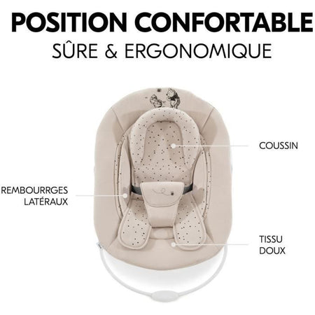 Hauck Alpha Bouncy 2-in-1 Bouncer - Dalla nascita - Cintura di sicurezza a 3 punti - Winnie the Pooh Beige