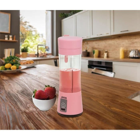Frullatore portatile - JOCCA - SWEET - 380 ml - 2000 mAh - Con cavo USB - Rosa