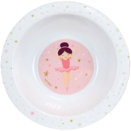 Set stoviglie ballerina - FUN HOUSE - 006364 - Vetro, piatto fondo, piatto piano, posate, bottiglia e scatola snack