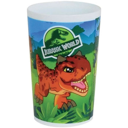 Servizio da tavola Jurassic per bambini - FUN HOUSE - 006322 - Vetro, piatto fondo, piatto piano, posate, bottiglia e contenitore per snack