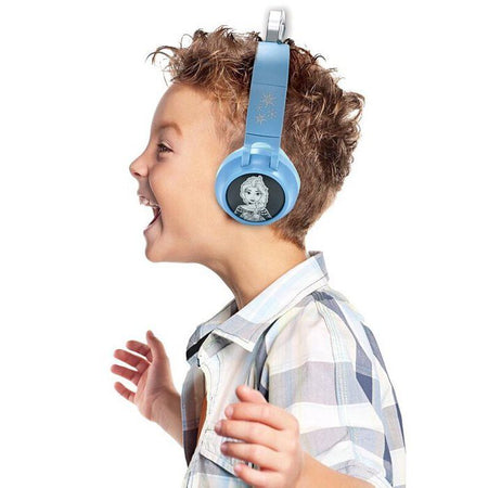 Cuffie Bluetooth pieghevoli e luminose con cavo con il design di una tiara dell'universo di Frozen con limitazione di