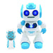 Robot programmabile Powerman Shoot con danza, musica, demo - Telecomando e dischi in schiuma inclusi.
