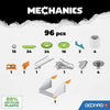 Set di costruzioni - GEOMAG - Obiettivo sfida meccanica! - 96 pezzi - Magnetico - Gioco interattivo - Plastica riciclata