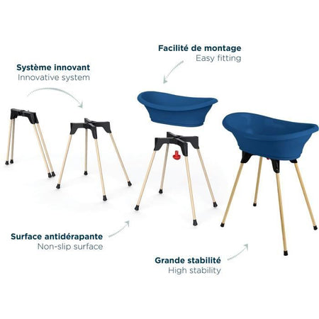 Pack Sedia a sdraio - THERMOBABY - VASCO 5 in 1 - Blu Oceano