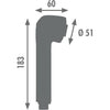 Soffione doccia - ROUSSEAU - Cromato - ABS - 2 getti - Anticalcare