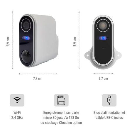 Telecamera di sorveglianza wireless da esterno con pannello solare Konyks Camini Air 2 Solar