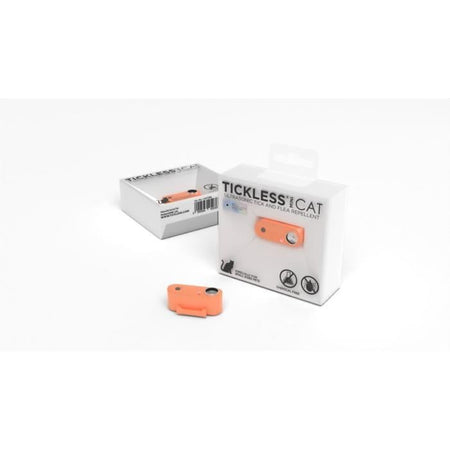 Repellente per gatti ad ultrasuoni - TICKLESS MINI CAT - Protezione contro zecche e pulci - Hot Peach