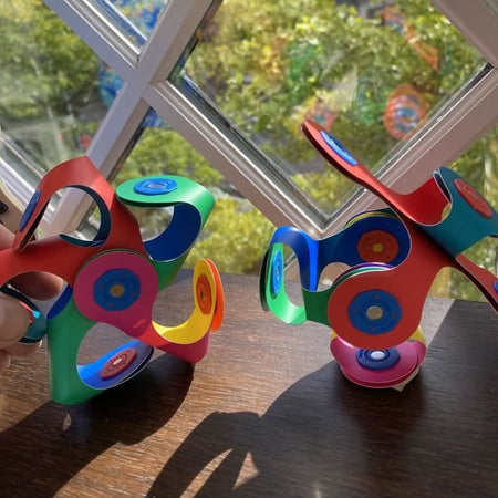 Tiny & Mighty CLIXO - GIPSY TOYS - Set di costruzioni magnetiche flessibili, resistenti e fantasiose - 9 pezzi - Dai 4 anni in su