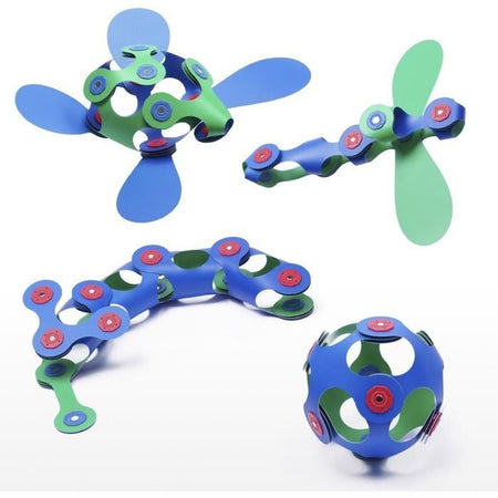 Set di costruzioni magnetiche - GIPSY TOYS - Itsy CLIXO - 18 pezzi - Blu/verde - Dai 4 anni in su