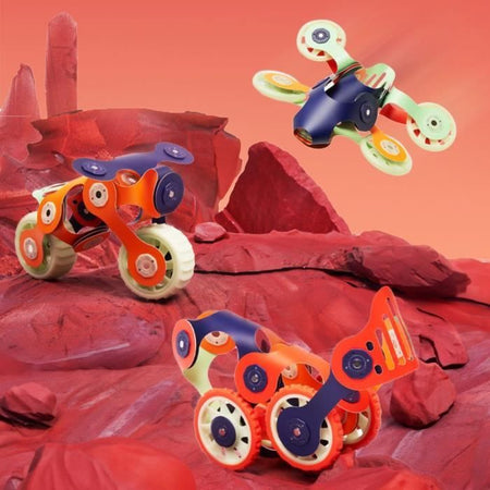 Set di costruzioni magnetiche - GIPSY TOYS - MARS ROVERS - 30 pezzi - Si illumina al buio - Dai 6 anni in su