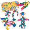 Set di costruzioni magnetiche - GIPSY TOYS - Rainbow Pack CLIXO - 42 pezzi - Dai 4 anni - Ecologico