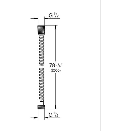 Flessibile doccia - GROHE - VitalioFlex Metal - 2 m - Cromo - Antipiega