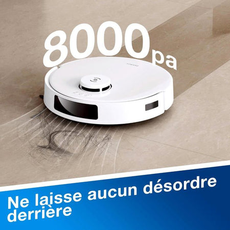 Aspirapolvere robot ECOVACS DEEBOT N20 PLUS, tecnologia PureCyclone con contenitore per la polvere senza materiali di consumo, 8000Pa