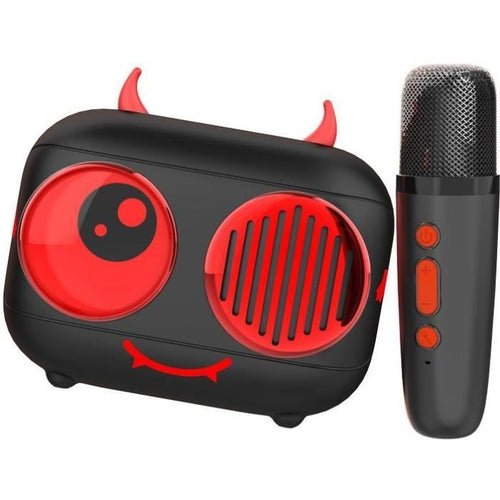 Kit Karaoke / Altoparlante Bluetooth e microfono wireless - Condizioni generali - DIABLO, Effetti vocali magici, Durata batteria 8 ore, Ricarica USB