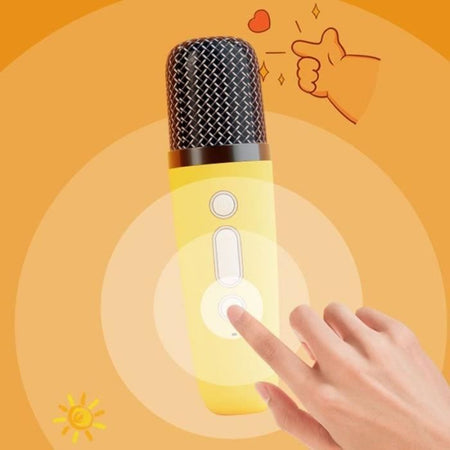 Kit karaoke / Altoparlante Bluetooth e microfono wireless - Termini e condizioni - MAYA, Effetti vocali magici, Durata della batteria di 8 ore, Ricarica USB