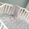 Box per bambini ROBA LITTLE STARS Hegaxonal - Altezza regolabile - Rivestimento imbottito - Ruote frenanti - Legno laccato bianco - Motivo a stelle