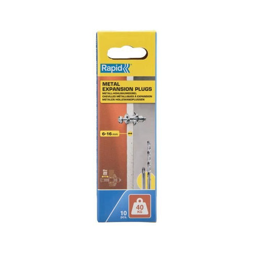 Tasselli ad espansione metallici - Rapid - Modello 5001549 - 11x37 - Vite M5x48 - Confezione da 10 pezzi