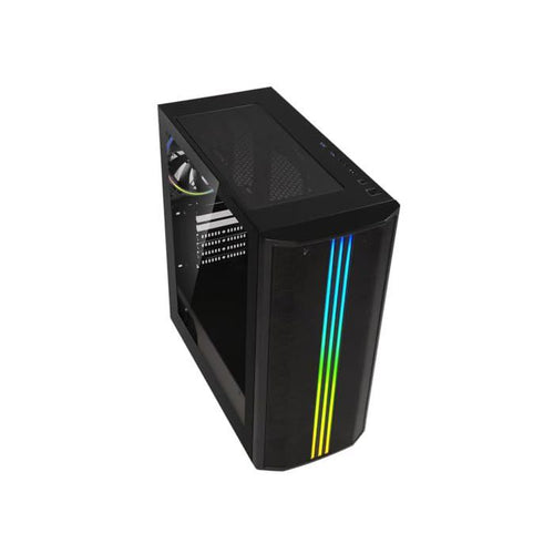 Case PC - BITFENIX - Sabre Mesh FRGB - Medium Tower - ATX - Nero - Frontale in vetro temperato e Mesh