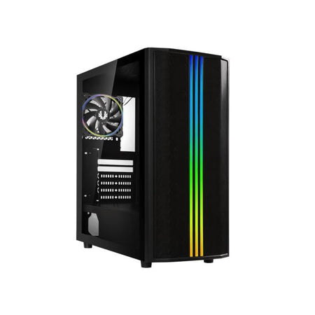 Case PC - BITFENIX - Sabre Mesh FRGB - Medium Tower - ATX - Nero - Frontale in vetro temperato e Mesh