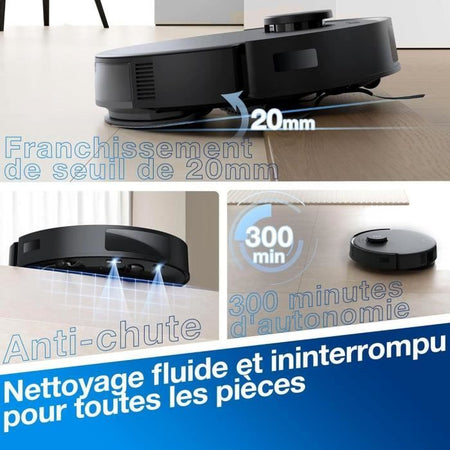 ECOVACS Deebot N20 Pro PLUS - Robot aspirapolvere da 8000Pa con raccolta automatica della polvere - 45 giorni di pulizia autonoma