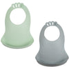 SET DI 2 BAVAGLINI BIBOU VERDE CELADON - GRIGIO CHARM