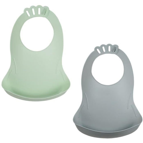 SET DI 2 BAVAGLINI BIBOU VERDE CELADON - GRIGIO CHARM