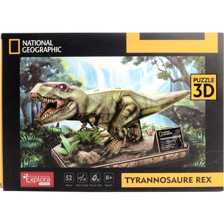 Puzzle 3D - T-Rex - Gioco di costruzioni - EXPLORA - Dinosauro - 52 pezzi - Da 8 anni in su