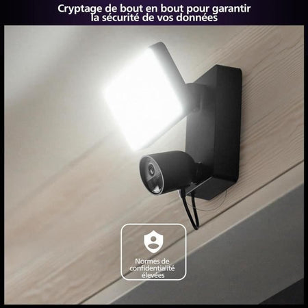 Philips Hue Secure Outdoor Smart Security Camera Floodlight - 1080P - Integrato - Comunicazione bidirezionale