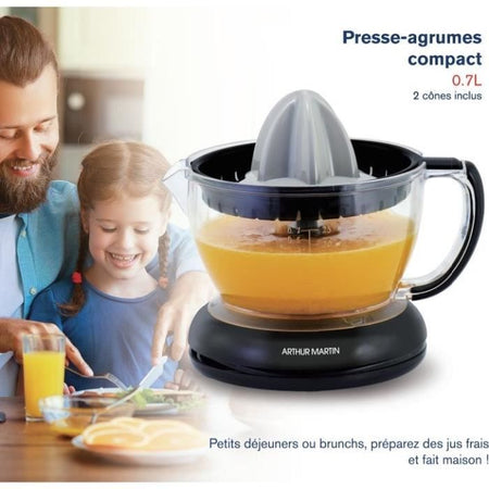 Spremiagrumi elettrico - ARTHUR MARTIN - AMPA07 - 700 ml - 2 coni - Beccuccio versatore