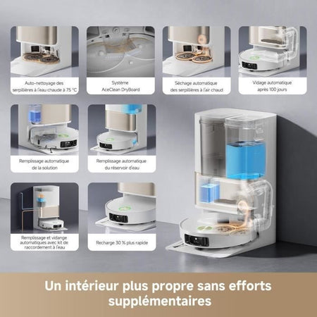 DREAME L50 Pro Ultra - Robot aspirapolvere con svuotamento automatico e lavaggio automatico - 19.500 Pa