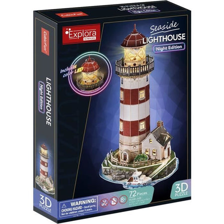 Puzzle 3D del faro - Gioco di costruzione - EXPLORA - 72 pezzi - Da 8 anni in su