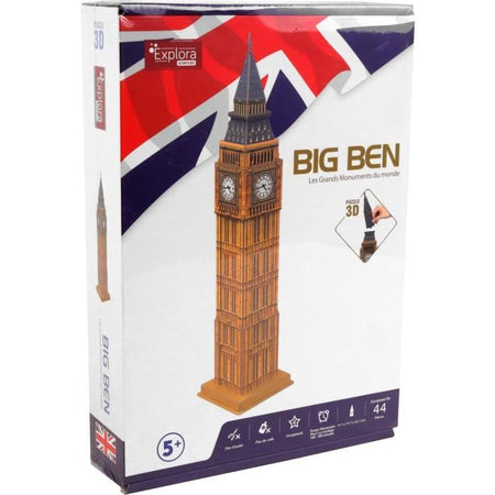 Puzzle 3D - Big Ben - Gioco di costruzione - EXPLORA - 44 pezzi - Dai 5 anni in su