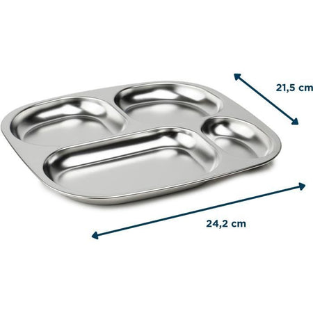 Vassoio a scomparti - THERMOBABY - 4 scomparti - Senza BPA - Acciaio inossidabile