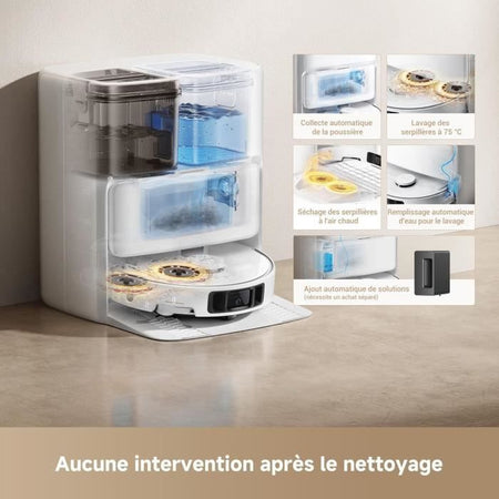 MOVA P50 Ultra - Robot aspirapolvere con stazione di ricarica - 19.000 Pa - Pulizia dagli angoli ai bordi