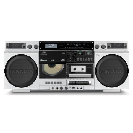 Ghetto Blaster - MEDION - Vintage - DAB+ - CD/Cassetta/USB/MP3 - 2x10W RMS - Argento