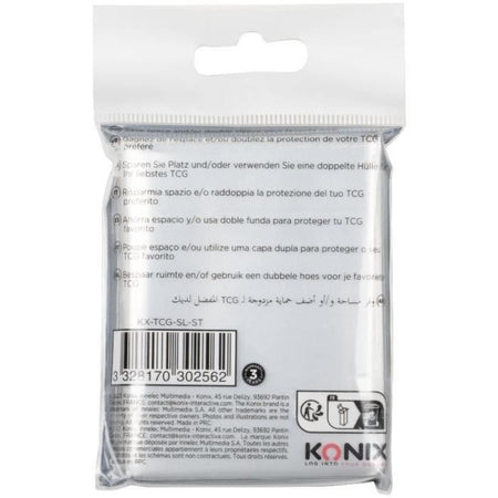Bustine protettive per carte - KONIX - Bustine perfette - 100 tasche - Compatibile con Magic The Gathering, Pokémon - Trasparente