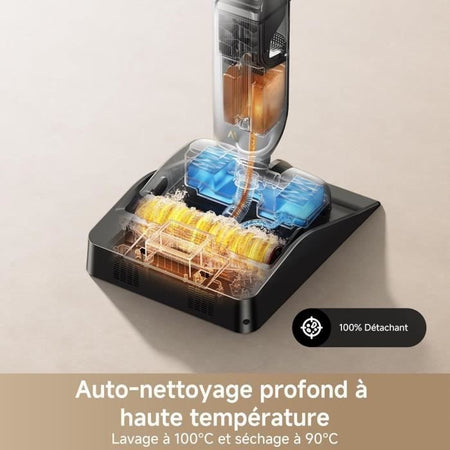 MOVA X4 Pro - Aspirapolvere - Lavaggio ad acqua calda - Anti-groviglio - Autopulente a 100 C - Aspirazione 20 kPa