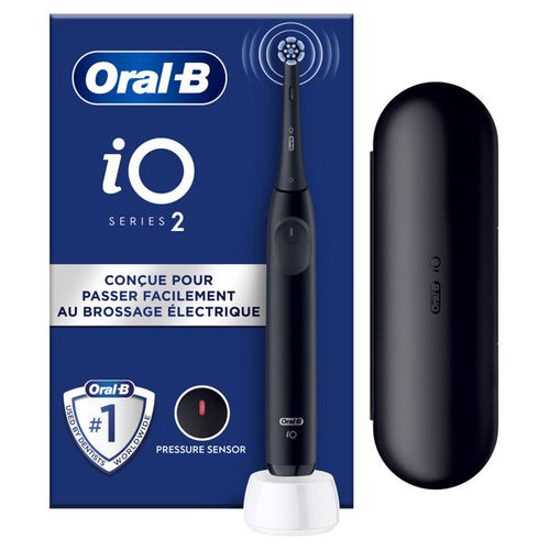 Spazzolino elettrico - Oral-B - iO2 - Nero - 3 modalità - Timer 2 minuti